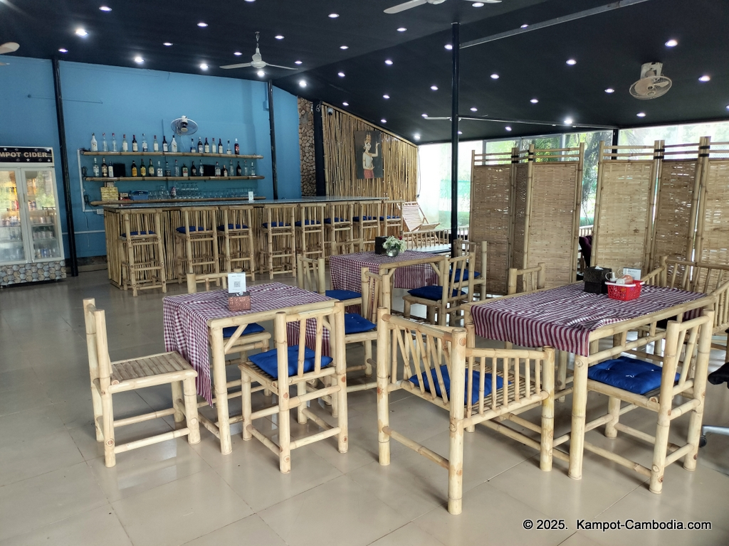 orchid restaurant & bar in kampot, cambodia. international village.