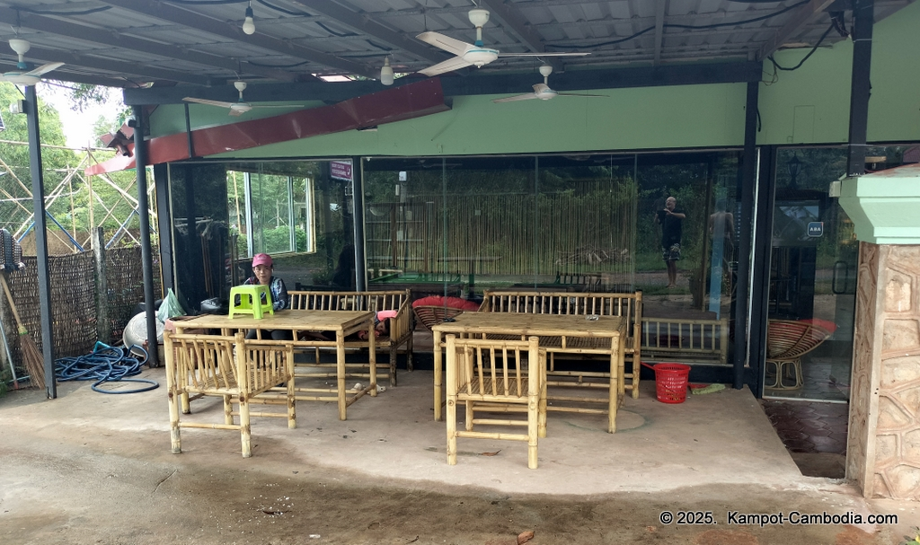 orchid restaurant & bar in kampot, cambodia. international village.