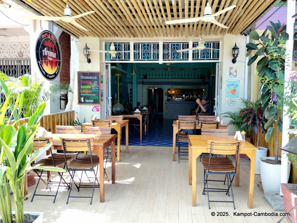 aroma house mediterranean restaurant kampot cambodia