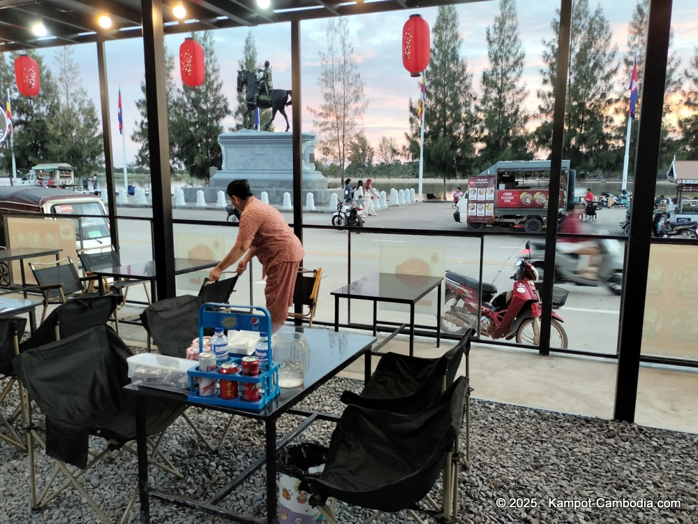 Dot Me Steak Restaurant in Kampot, Cambodia.