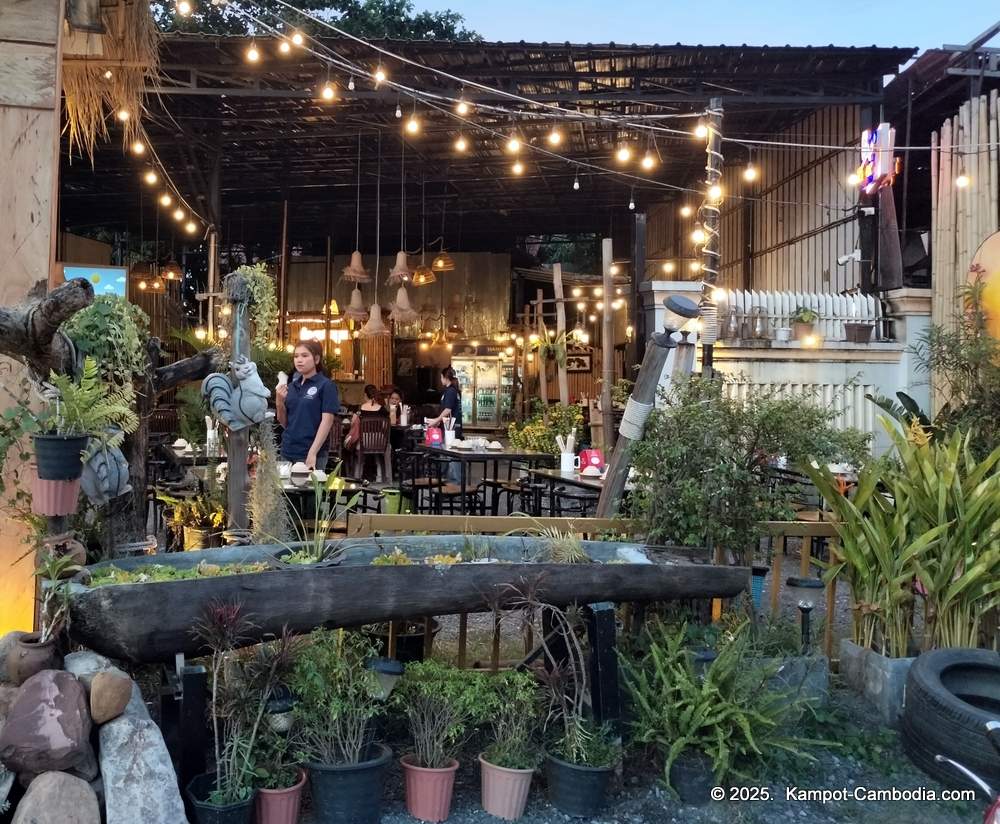 Kampot Seafood & More Restaurant in Kampot, Cambodia.