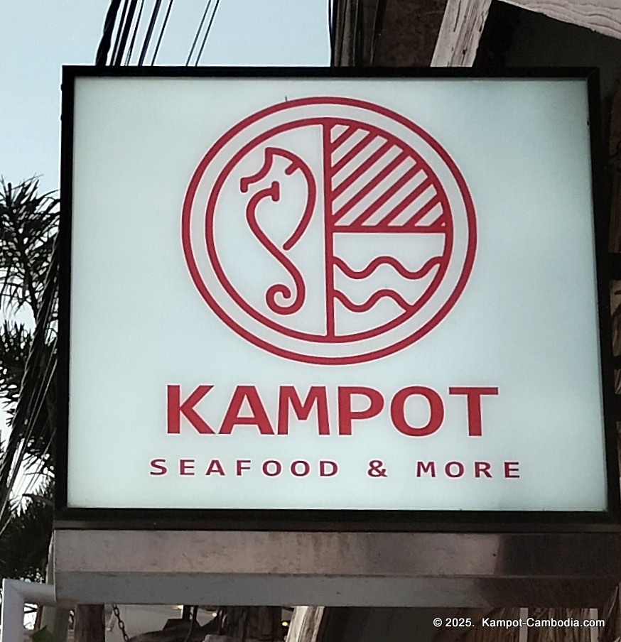 Kampot Seafood & More Restaurant in Kampot, Cambodia.