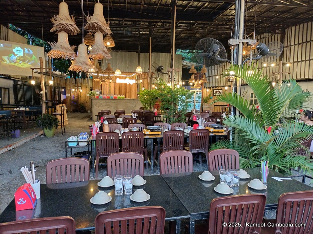 Kampot Seafood & More Restaurant in Kampot, Cambodia.