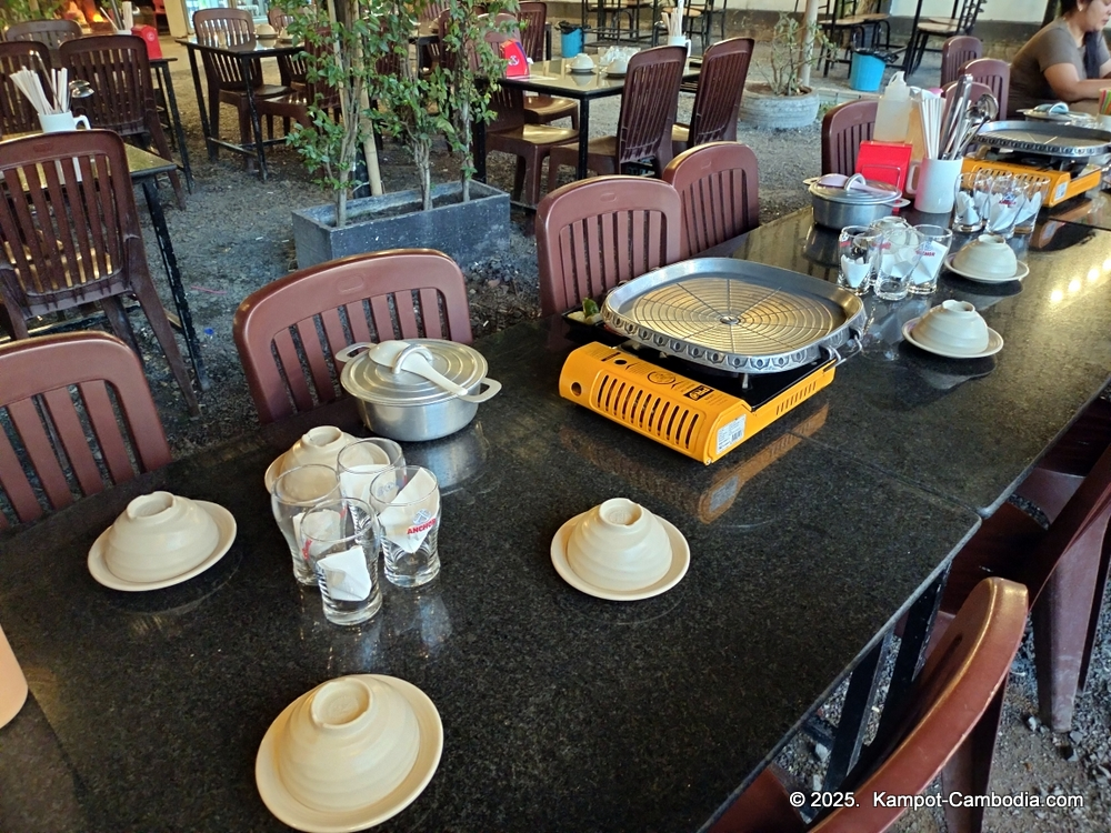 Kampot Seafood & More Restaurant in Kampot, Cambodia.