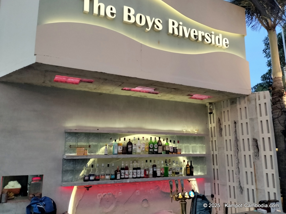 The Boys Riverside Restaurant in Kampot, Cambodia