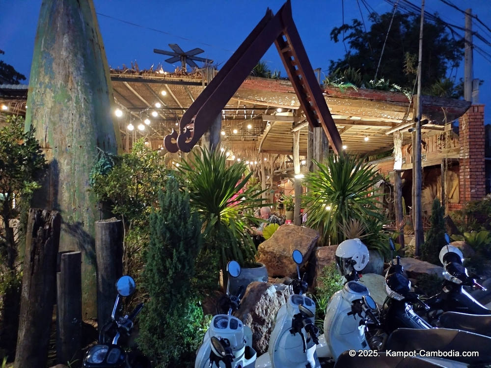 Phe Nesat seafood restaurant in Kampot, Cambodia