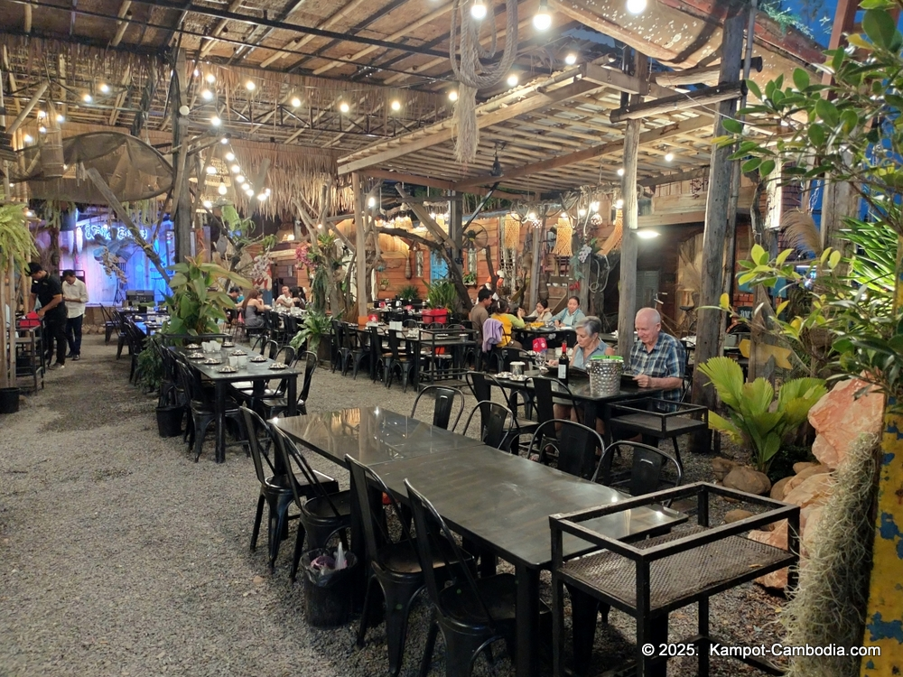 Phe Nesat seafood restaurant in Kampot, Cambodia