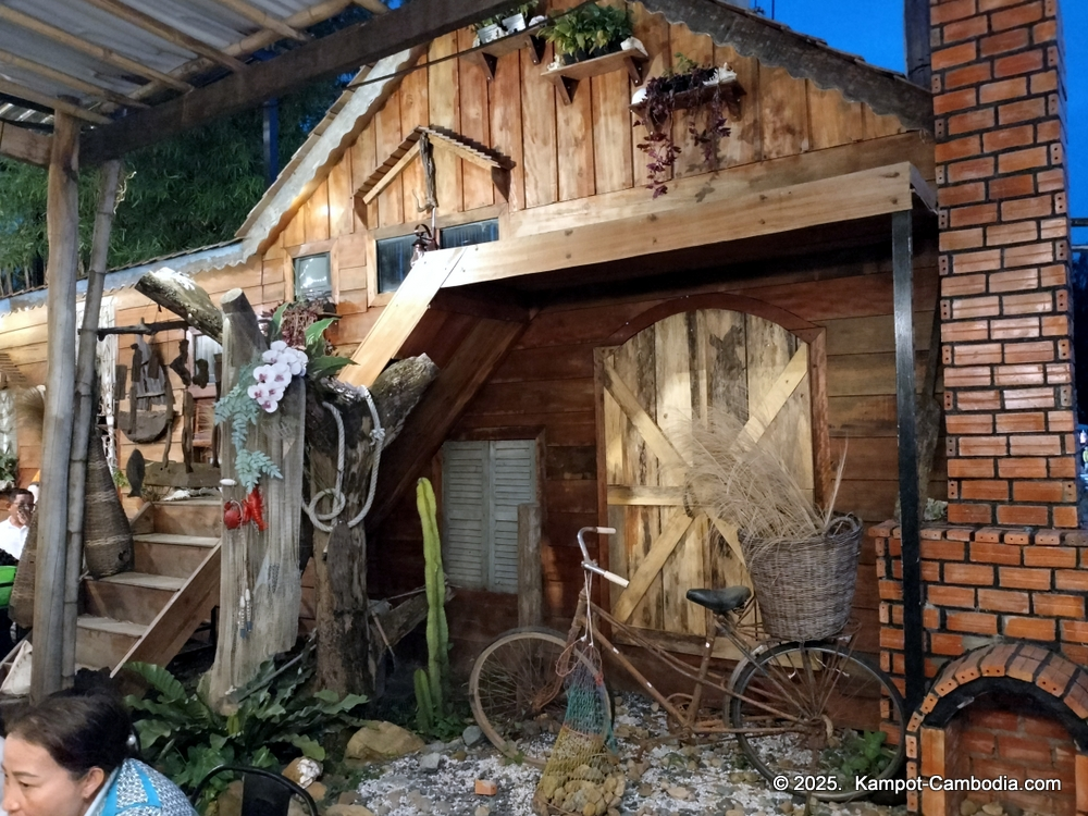 Phe Nesat seafood restaurant in Kampot, Cambodia