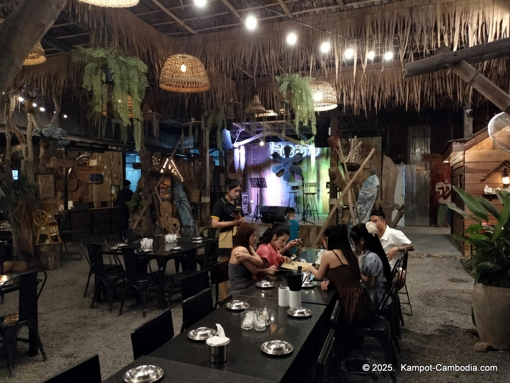 Phe Nesat seafood restaurant in Kampot, Cambodia