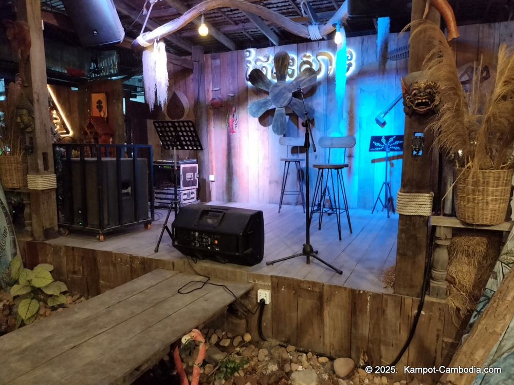 Phe Nesat seafood restaurant in Kampot, Cambodia