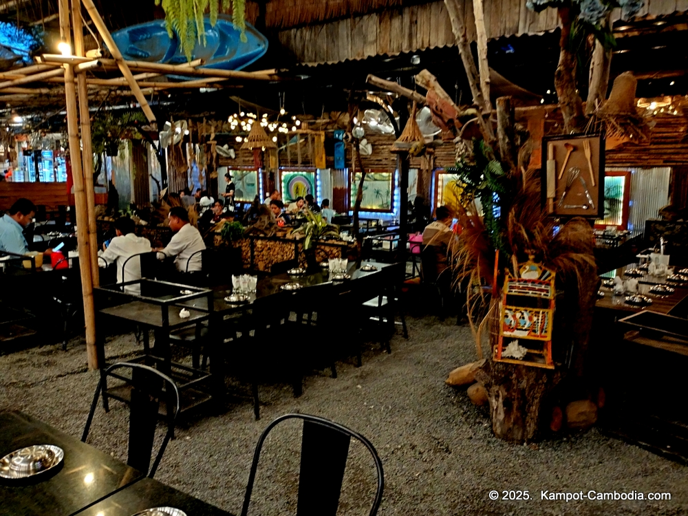 Phe Nesat seafood restaurant in Kampot, Cambodia