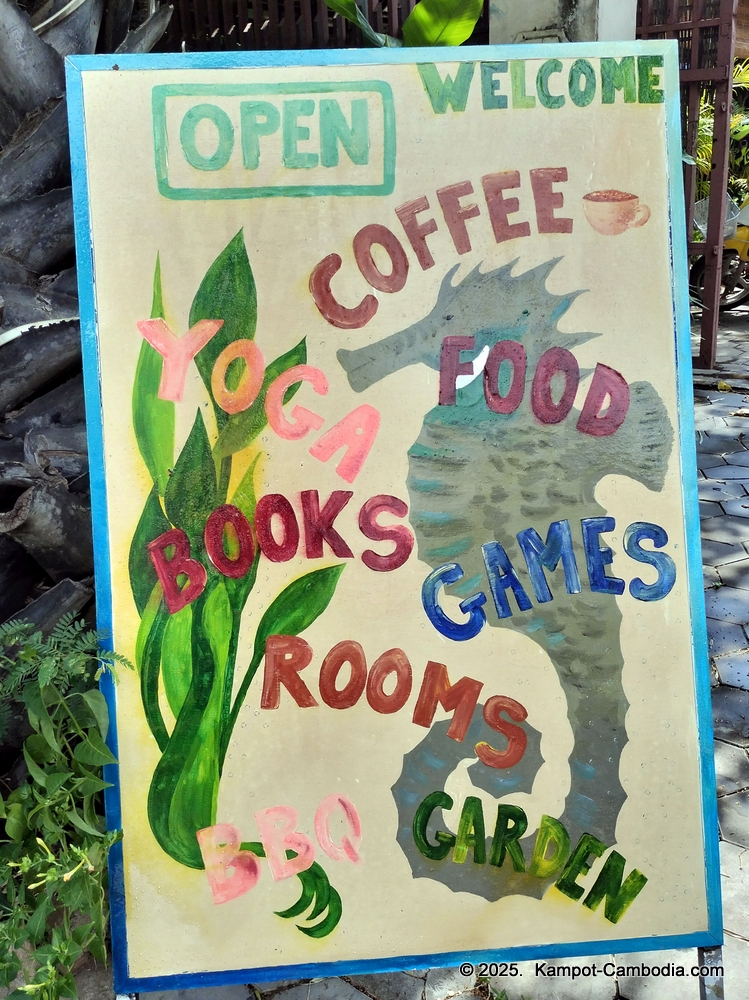 Derm Svay Guesthouse, restaurant, and yoga in Kampot, Cambodia