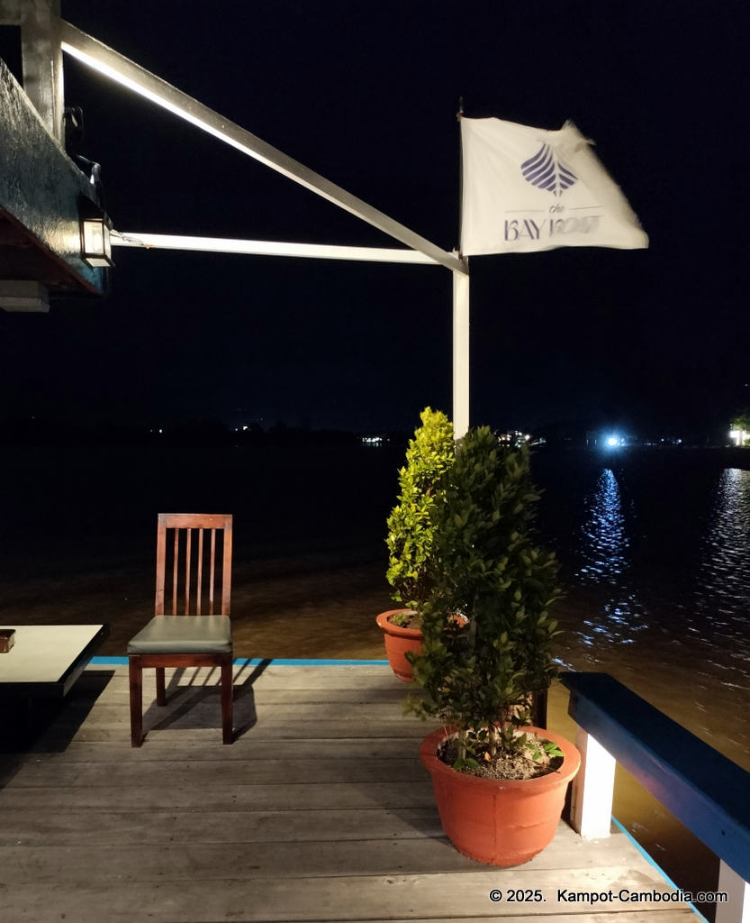 the bay boat. kampot, cambodia. daily cruises on the kampot river.