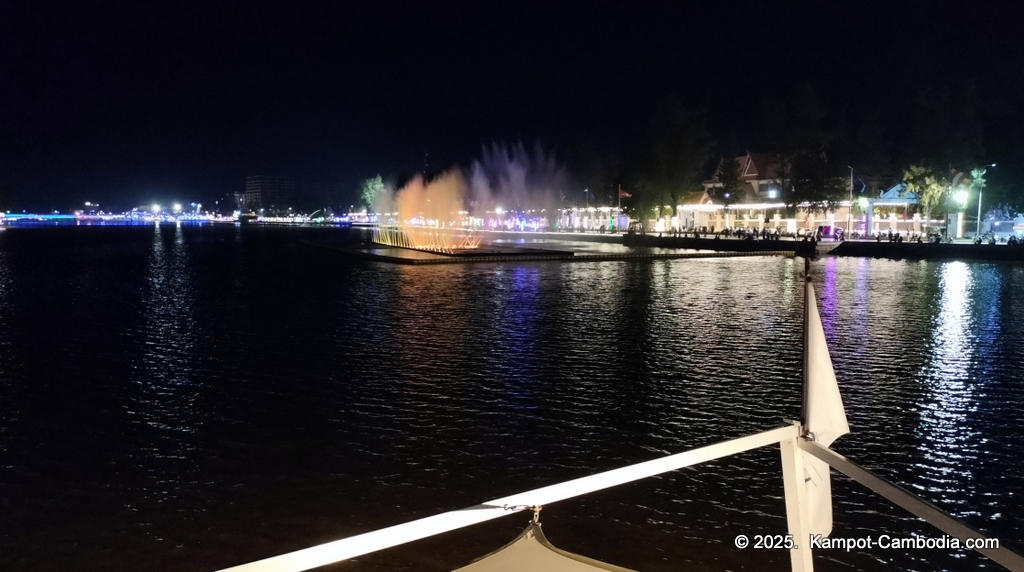 the bay boat. kampot, cambodia. daily cruises on the kampot river.