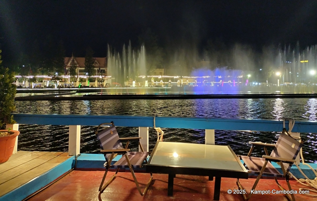 the bay boat. kampot, cambodia. daily cruises on the kampot river.