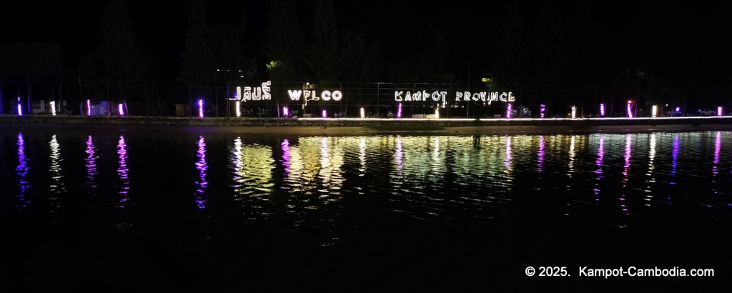 the bay boat. kampot, cambodia. daily cruises on the kampot river.