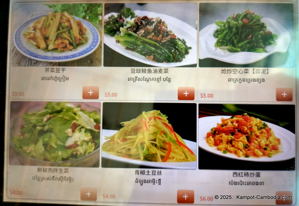 chinese food city and hot pot restaurant in kampot, cambodia