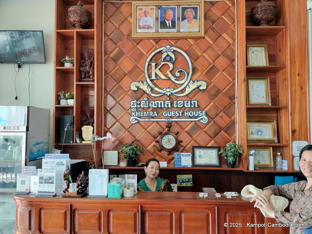 Khemra Guesthouse, Hotel and Restaurant in Kampot, Cambodia.