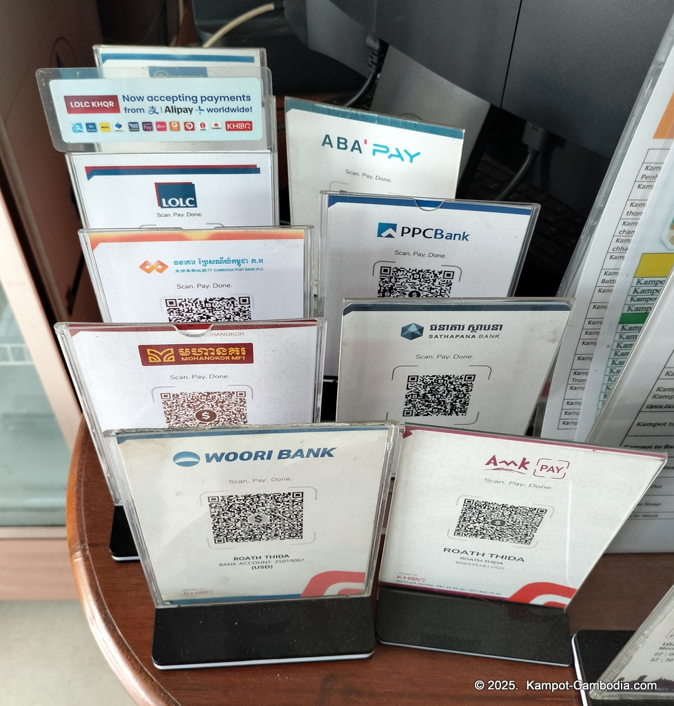 Khemra Guesthouse, Hotel and Restaurant in Kampot, Cambodia.