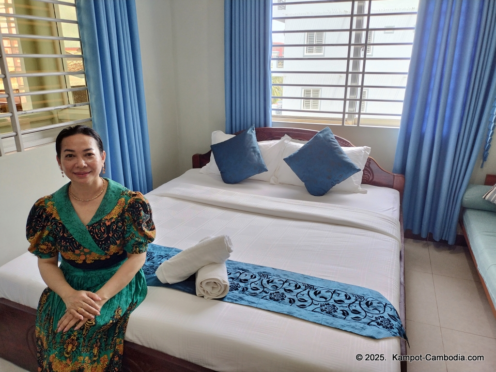 Khemra Guesthouse, Hotel and Restaurant in Kampot, Cambodia.