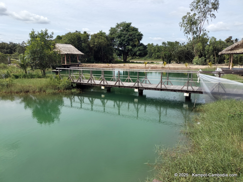 Phesamout Camping on fish island in Kampot, Cambodia.
