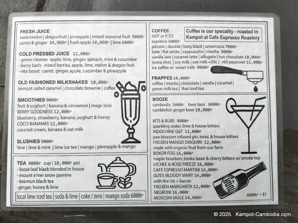 salt. expresso restaurant in kampot cambodia