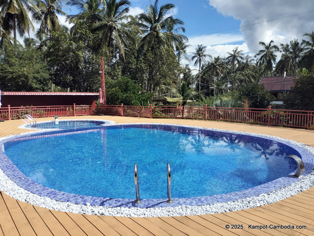 Queen Island resort in Kampot, Cambodia. Island resort.