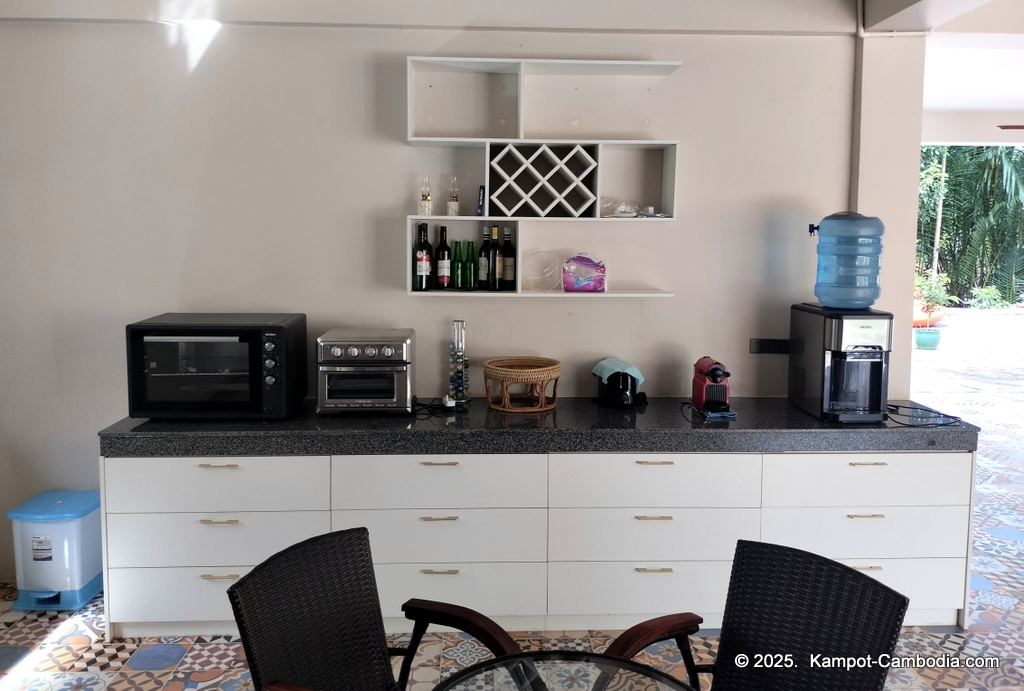 Queen Island resort in Kampot, Cambodia. Island resort.