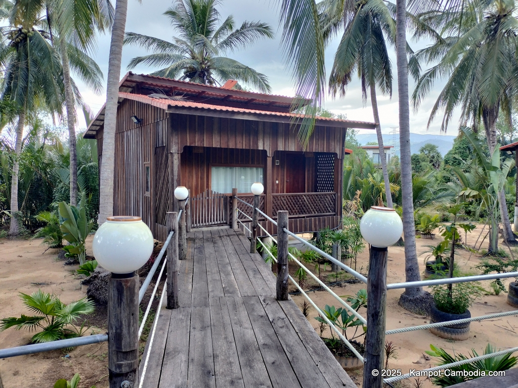 Queen Island resort in Kampot, Cambodia. Island resort.