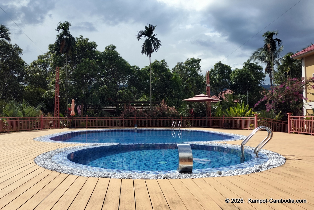 Queen Island resort in Kampot, Cambodia. Island resort.