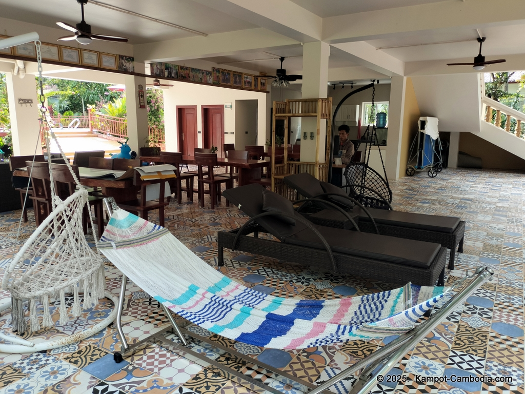 Queen Island resort in Kampot, Cambodia. Island resort.