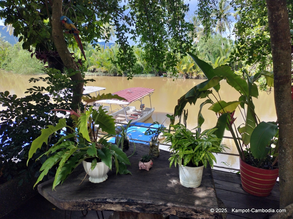 Queen Island resort in Kampot, Cambodia. Island resort.