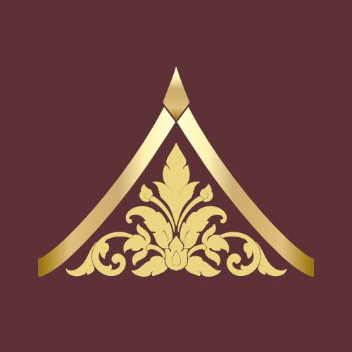 Heritage Village in Kampot, Cambodia. Wooden houses near the Kampot River.