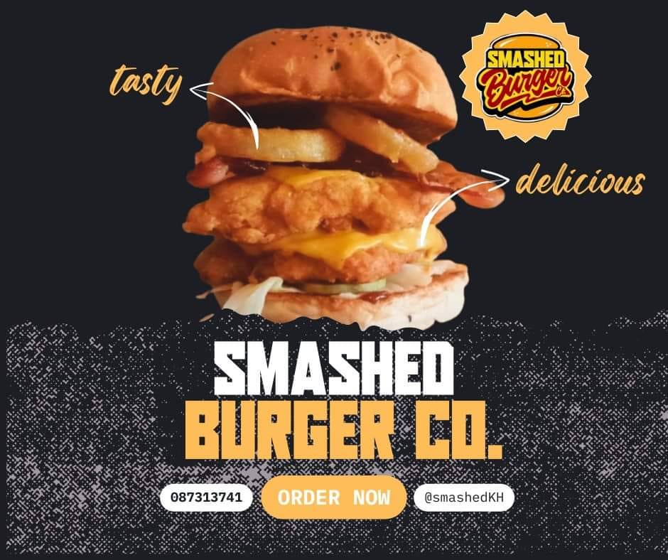 smashed burger in kampot, cambodia