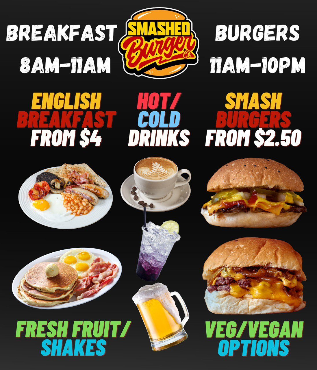 smashed burger in kampot, cambodia