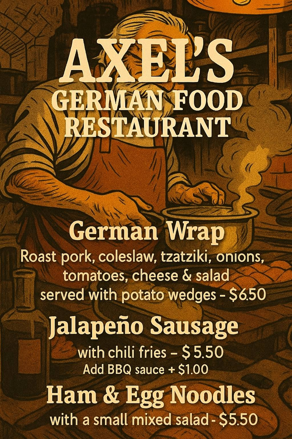 Axel's German Food Restaurant in kampot, cambodia