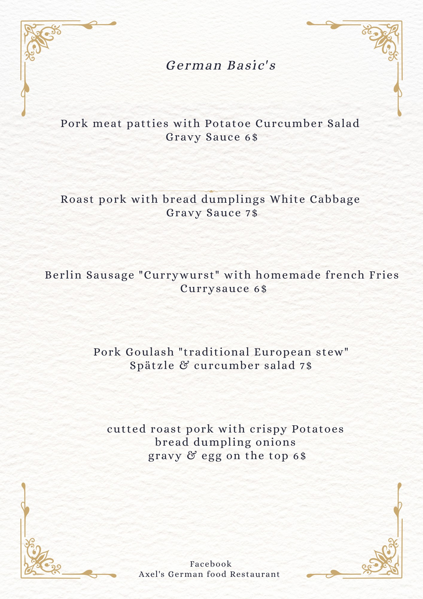 Axel's German Food Restaurant in kampot, cambodia