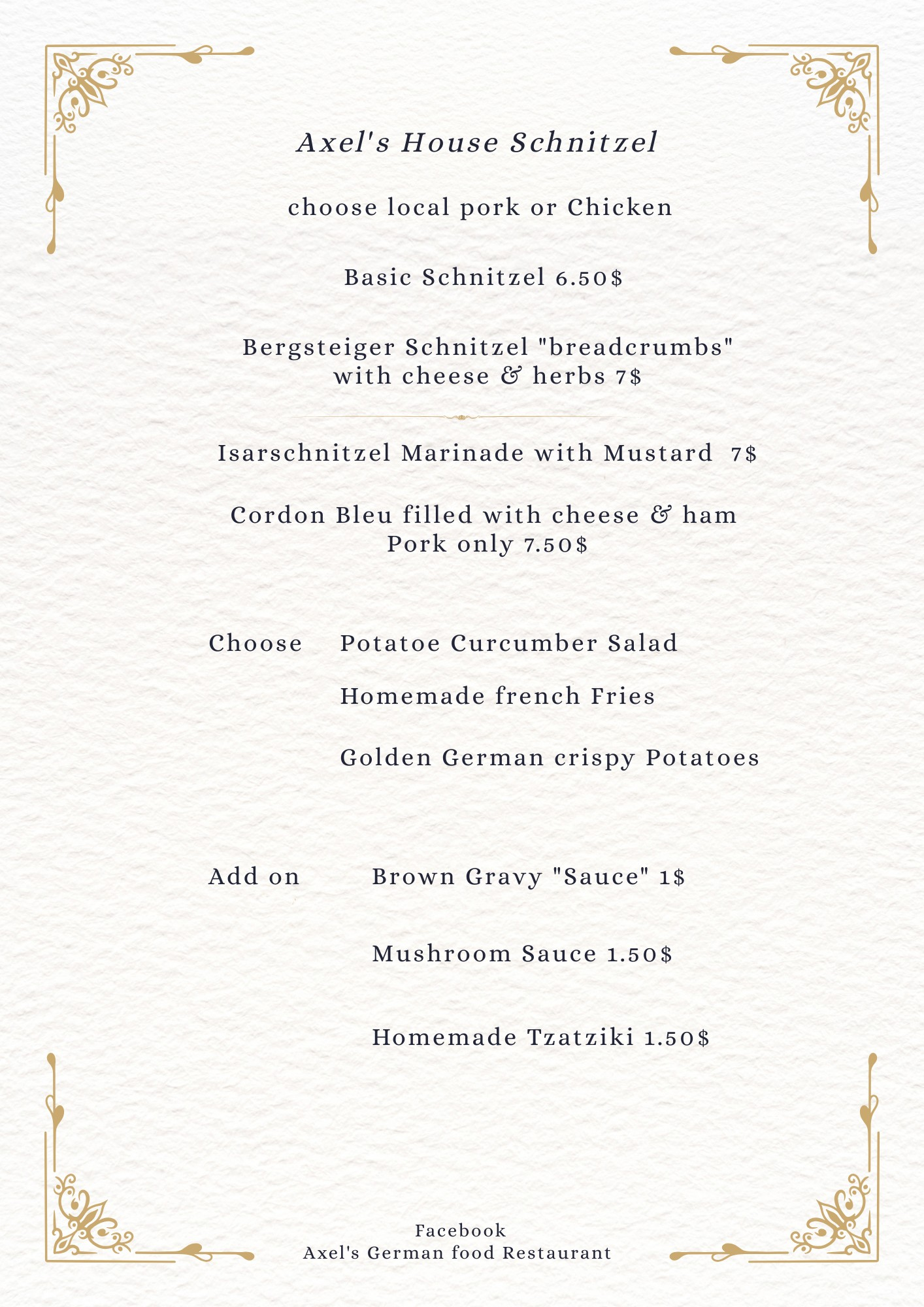 Axel's German Food Restaurant in kampot, cambodia