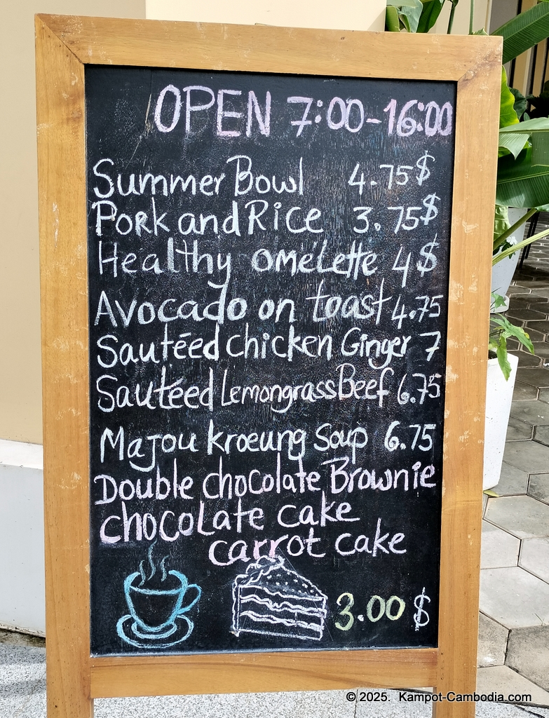 Le Corner Coffee in Kampot, Cambodia