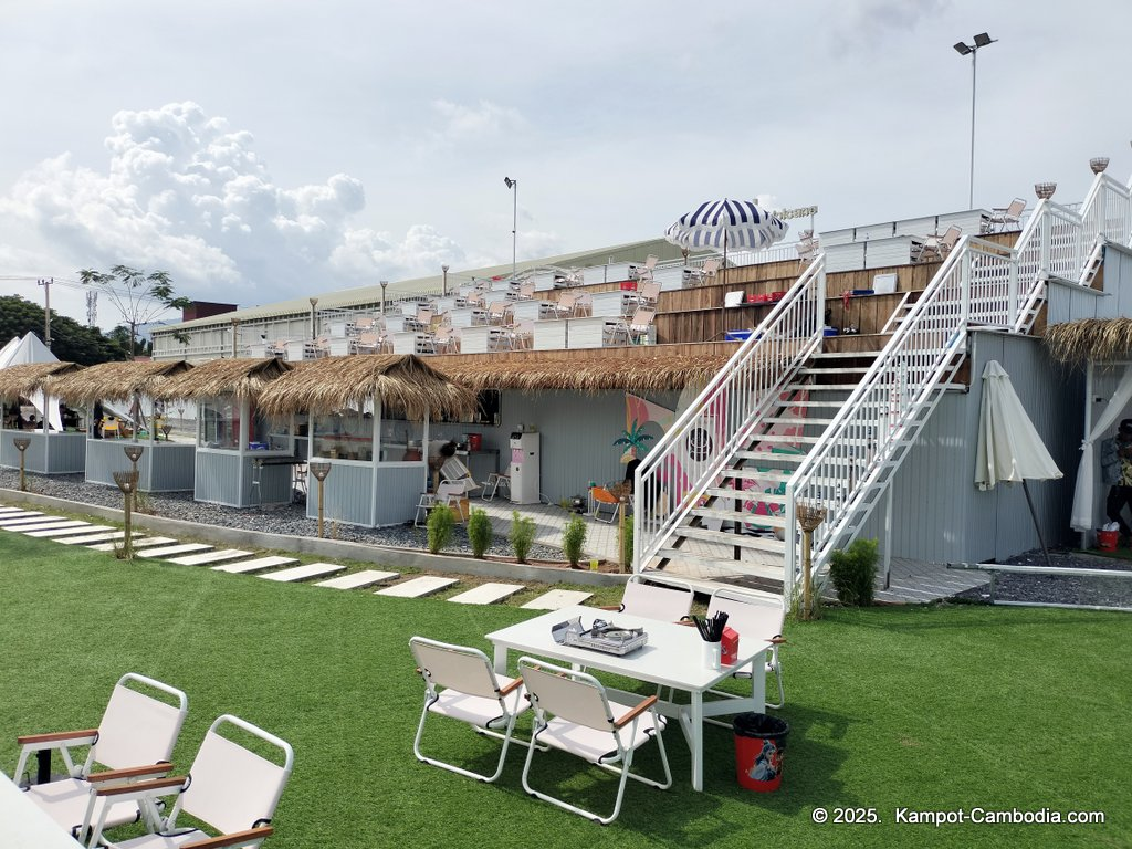 Volcano Soup and Grill on the Kampot River in Kampot, Cambodia.