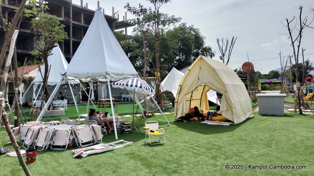 Volcano Soup and Grill on the Kampot River in Kampot, Cambodia.