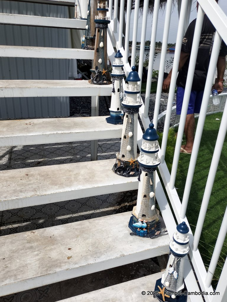 Volcano Soup and Grill on the Kampot River in Kampot, Cambodia.