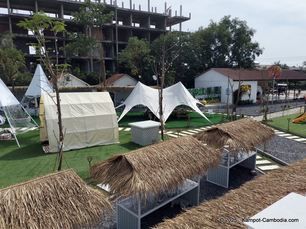 Volcano Soup and Grill on the Kampot River in Kampot, Cambodia.