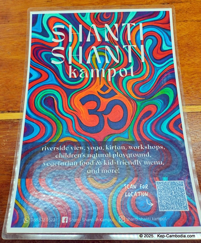 Shanti Shanti Indian restaurant and yoga in Kampot, Cambodia