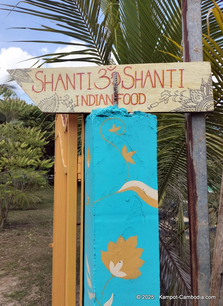 Shanti Shanti Indian restaurant and yoga in Kampot, Cambodia