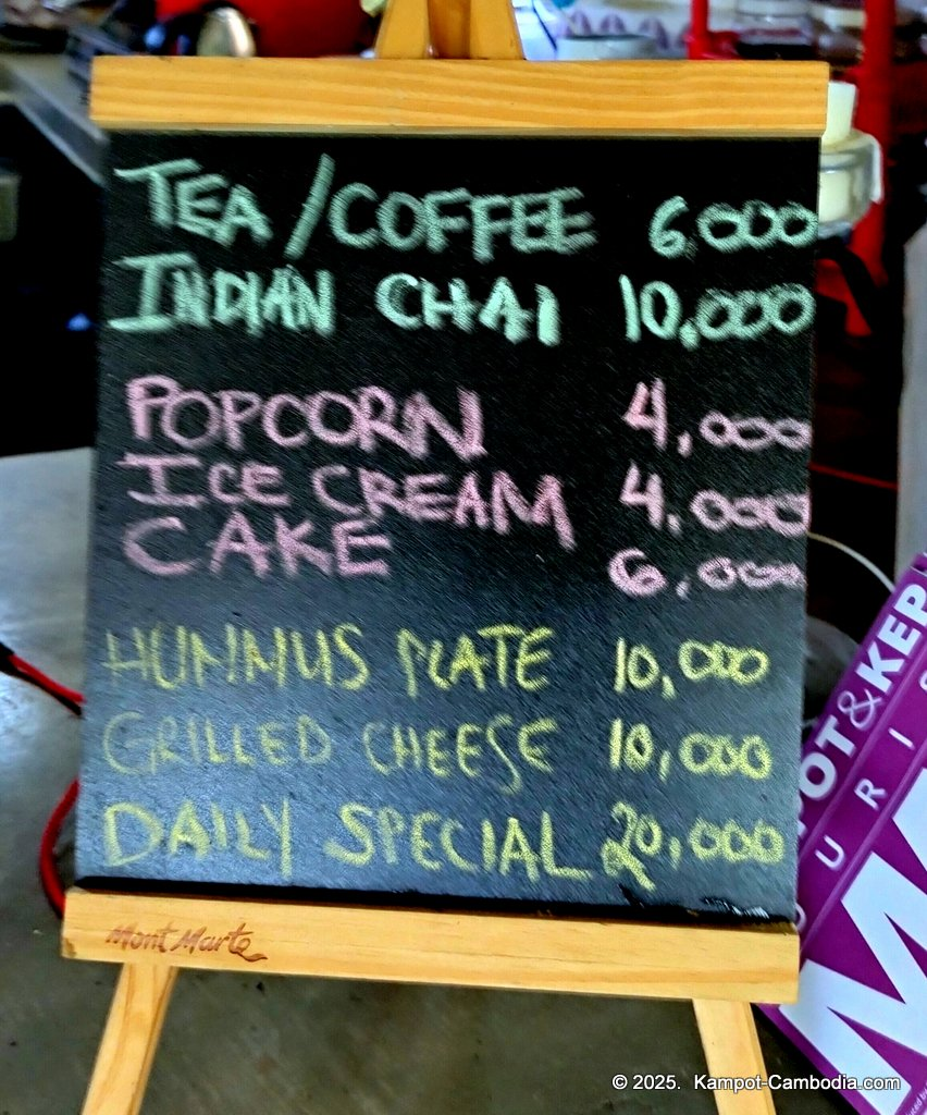 Shanti Shanti Indian restaurant and yoga in Kampot, Cambodia