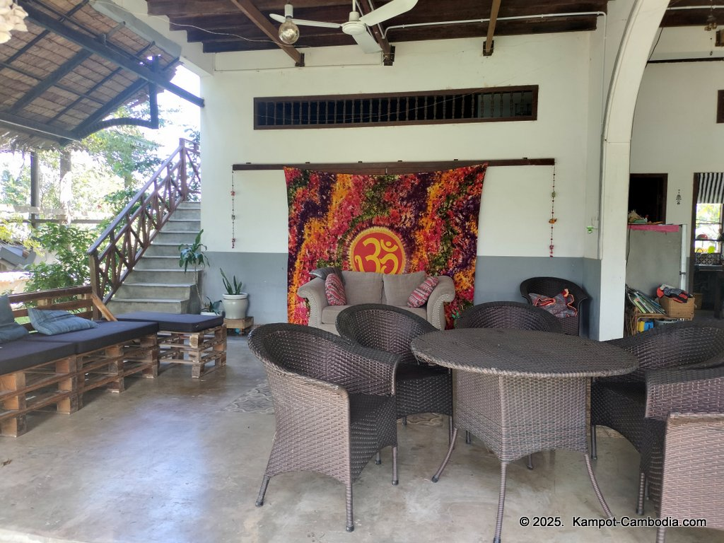 Shanti Shanti Indian restaurant and yoga in Kampot, Cambodia