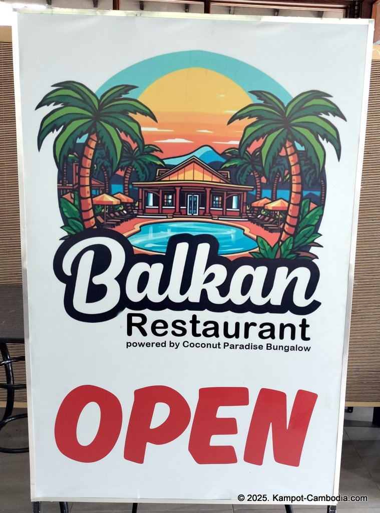 balkan restaurant with serbian chef in kampot, cambodia at the coconut paradise bungalows