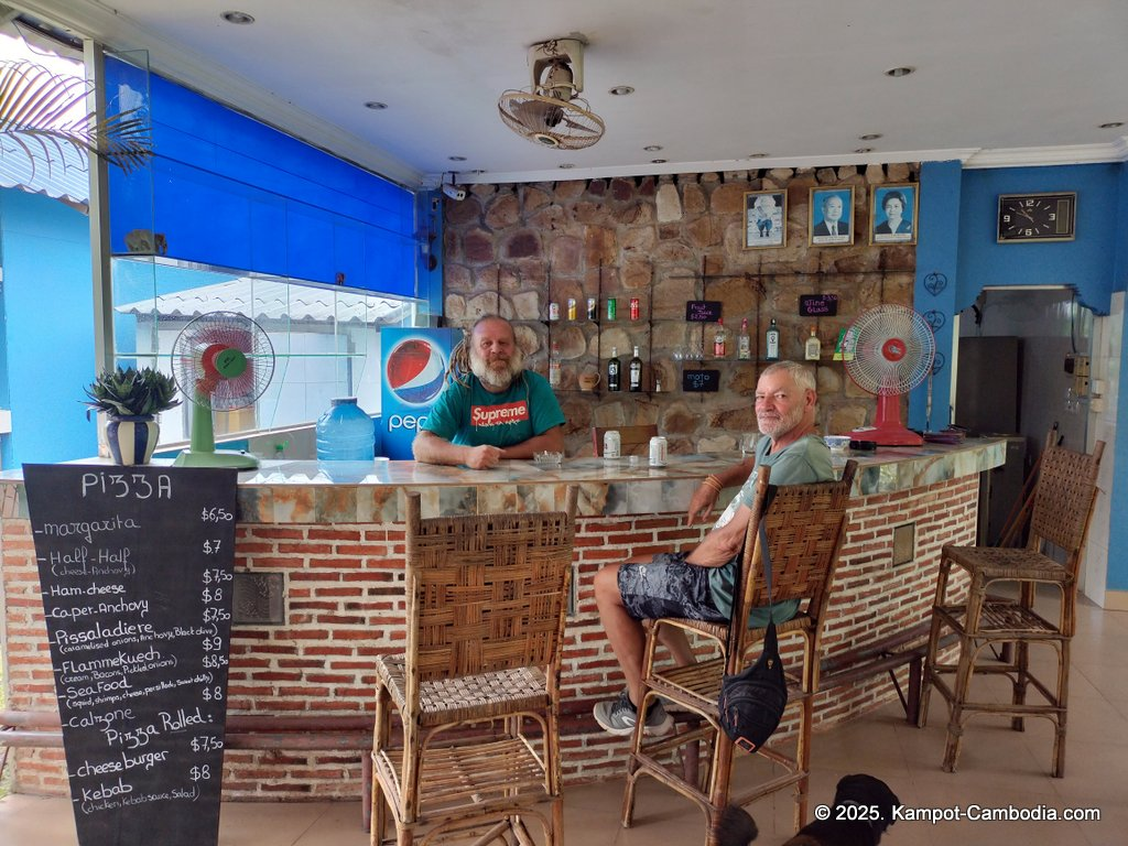 Orchid Bokor Guesthouse and Pizzeria in Kampot, Cambodia.