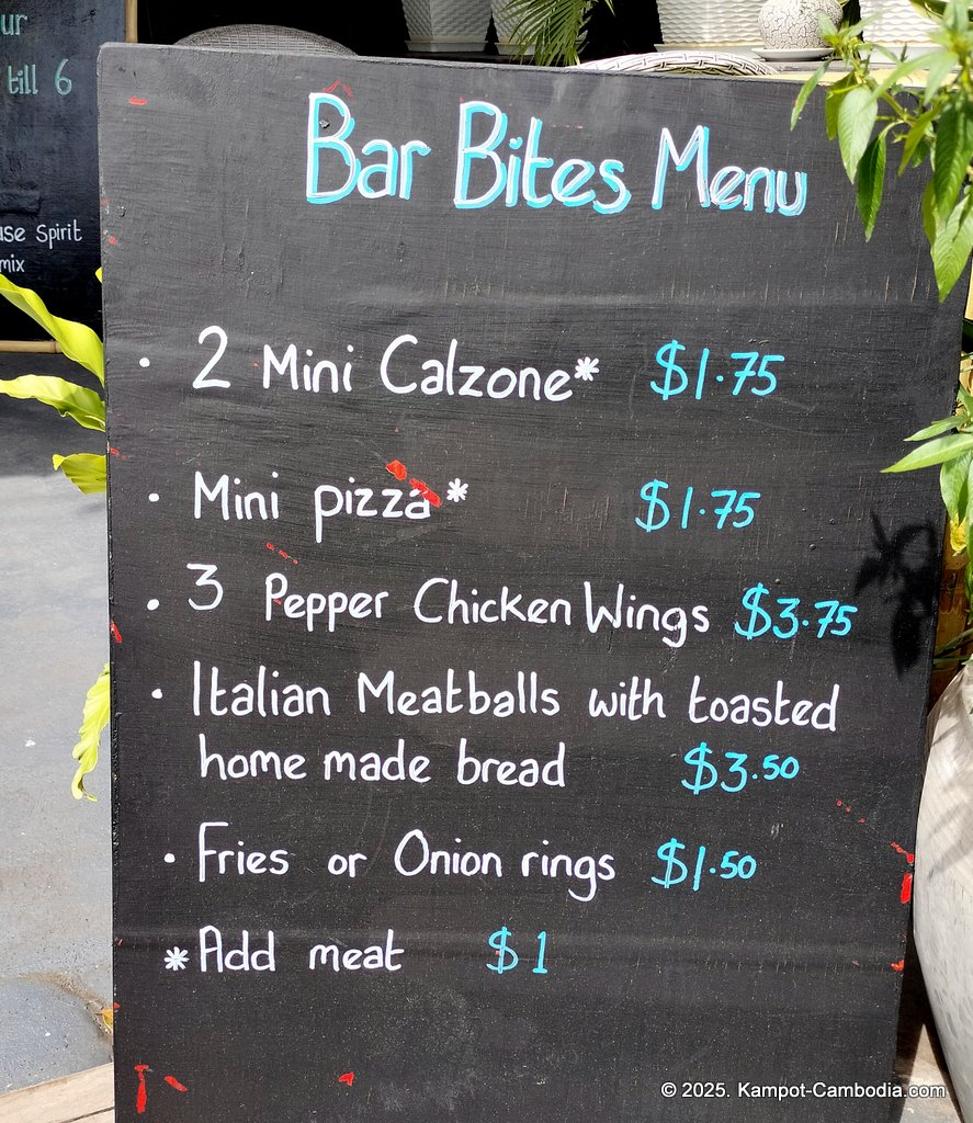 The Mellow Gecko Tapas Bar and Restaurant in Kampot, Cambodia